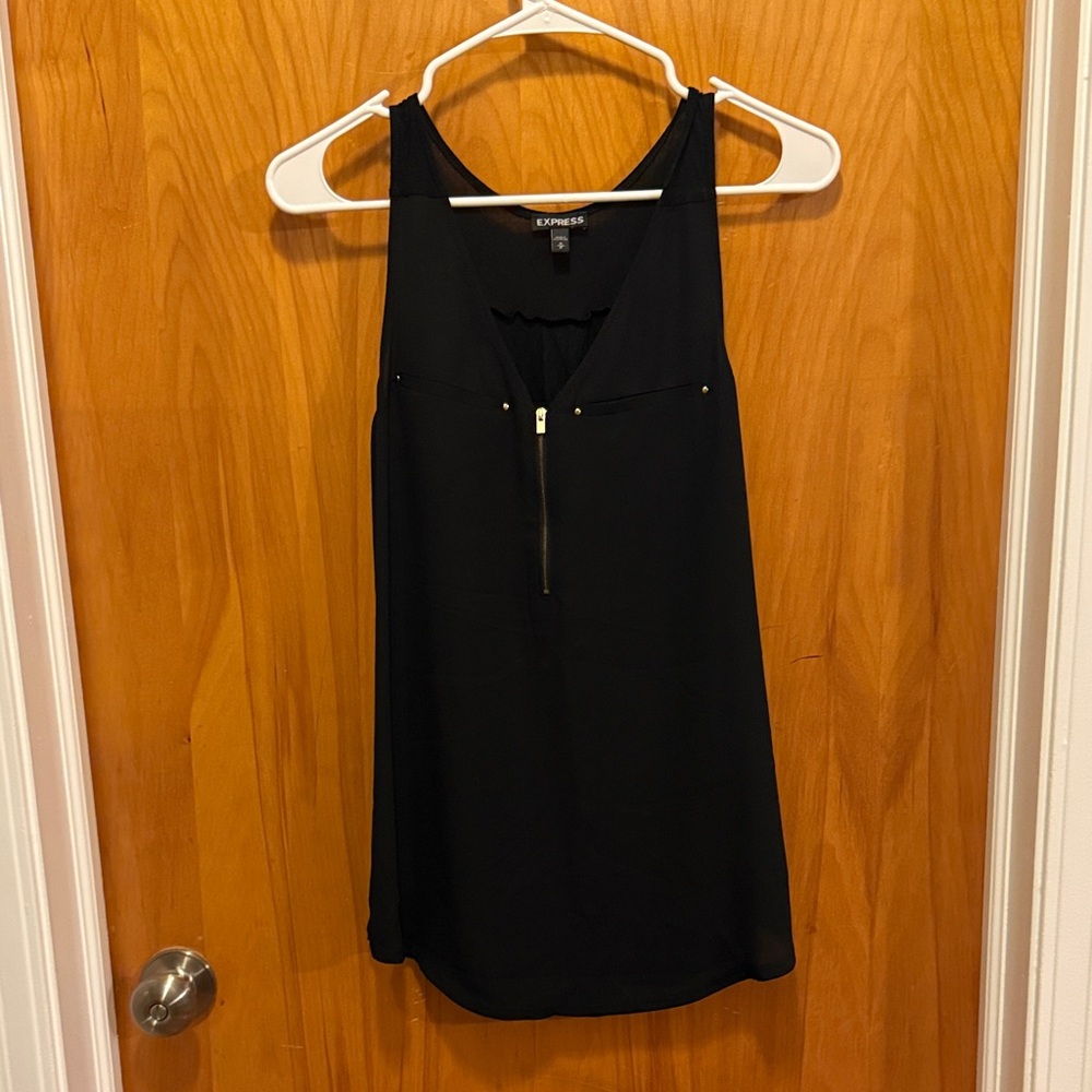 Express Black Sleeveless Blouse